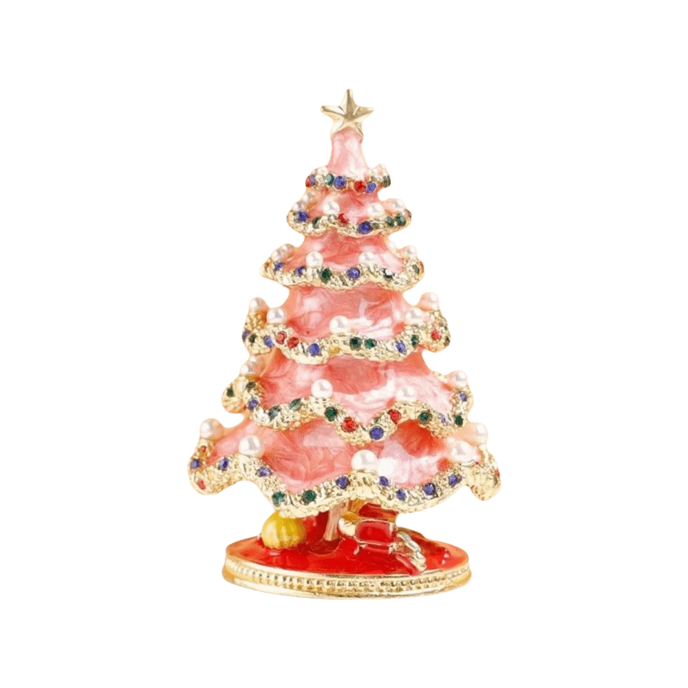 Luxury Enamel Christmas Tree Tabletop Ornament