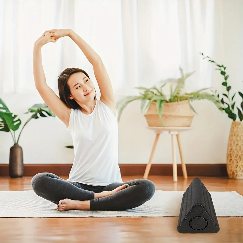 2-in-1 EPP Foam Roller & Triangular Yoga Block Set