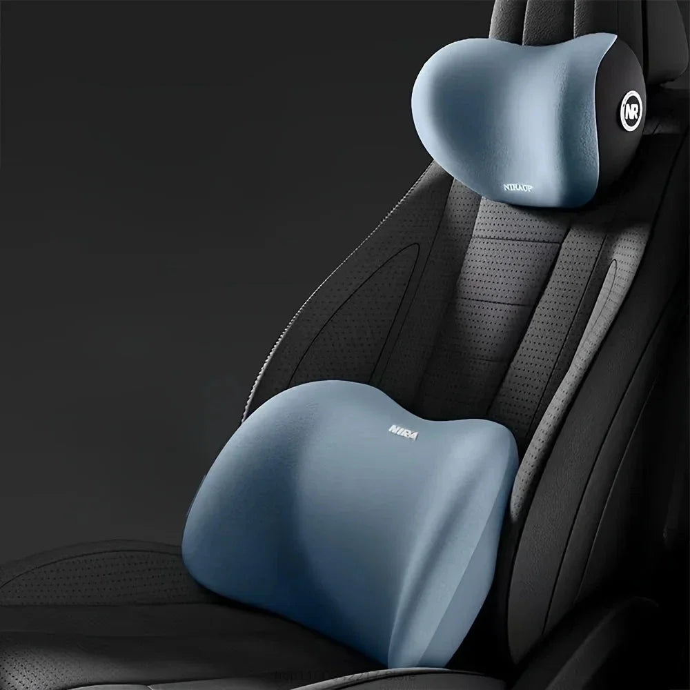 Ergonomic Car Lumbar Support & Seat Cushion Set - Premium Backrest