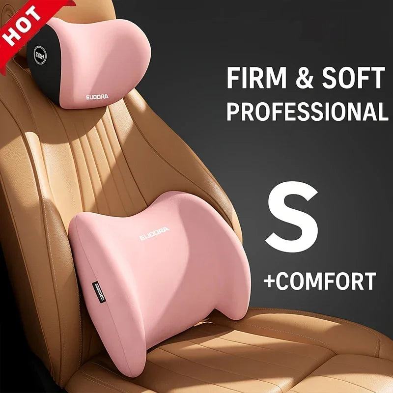 Ergonomic Car Lumbar Support & Seat Cushion Set - Premium Backrest