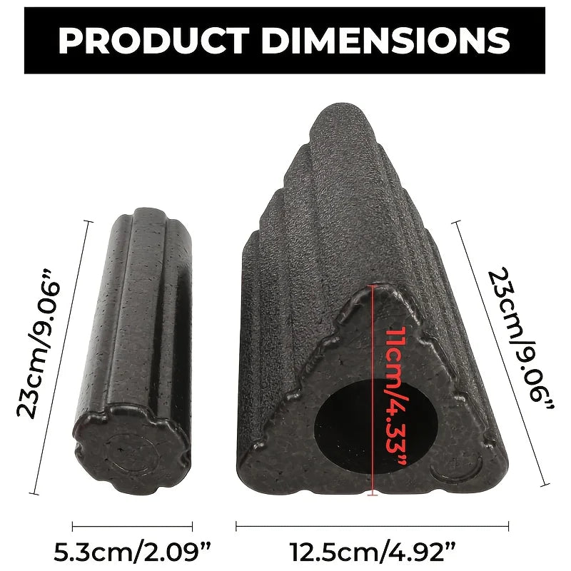 2-in-1 EPP Foam Roller & Triangular Yoga Block Set