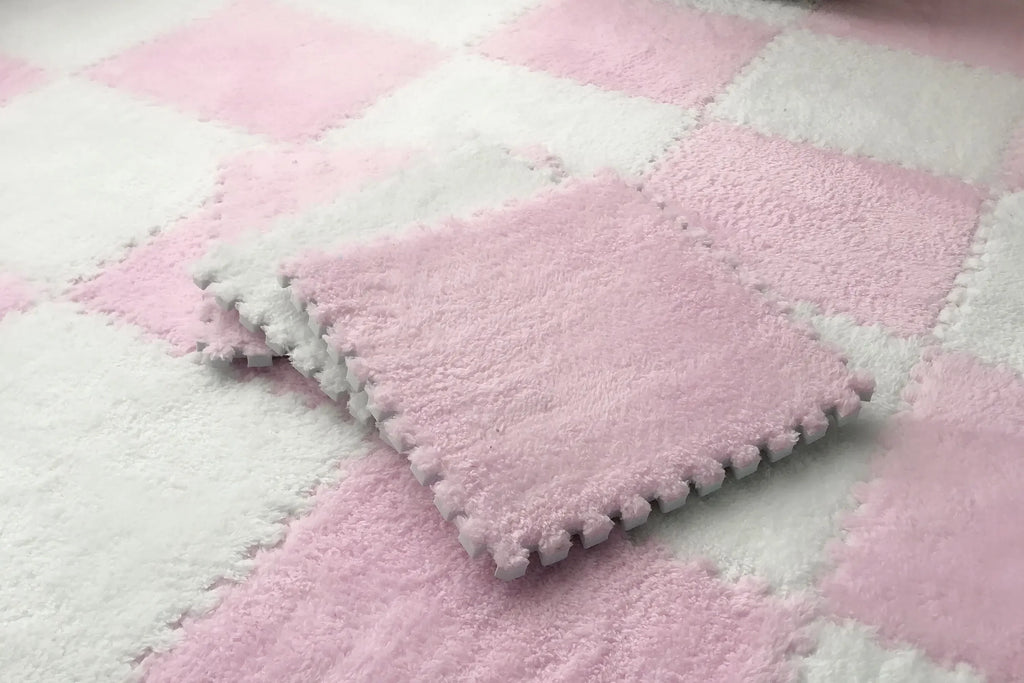 Premium Soft Plush Interlocking Play Mat Tiles – Kids & Home Comfort