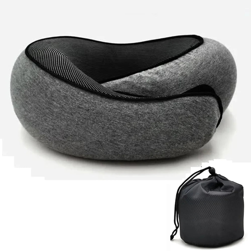 Adjustable Snail-Style Travel Neck Pillow – Ergonomic Support