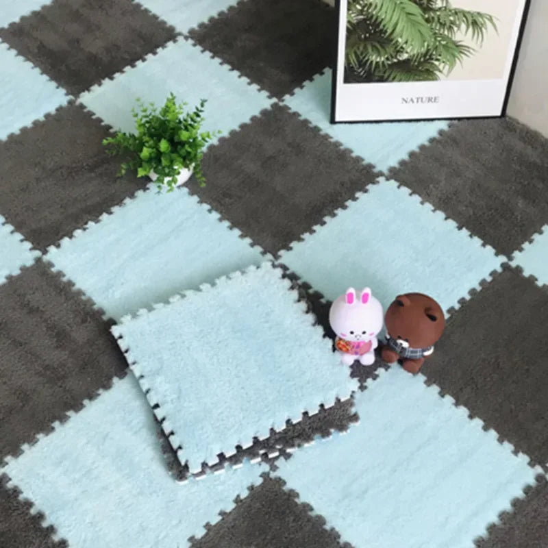 Premium Soft Plush Interlocking Play Mat Tiles – Kids & Home Comfort