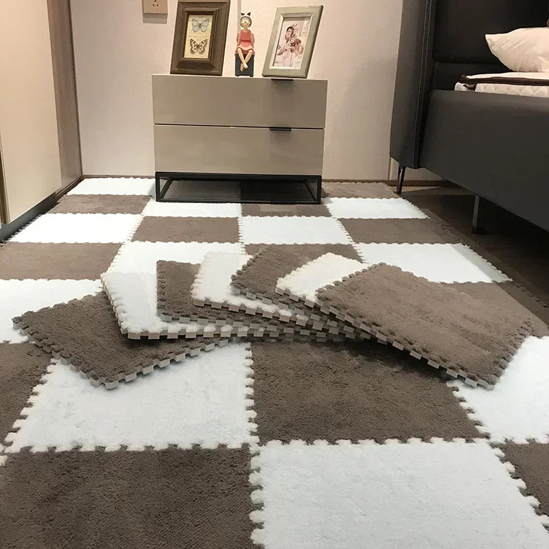 Premium Soft Plush Interlocking Play Mat Tiles – Kids & Home Comfort