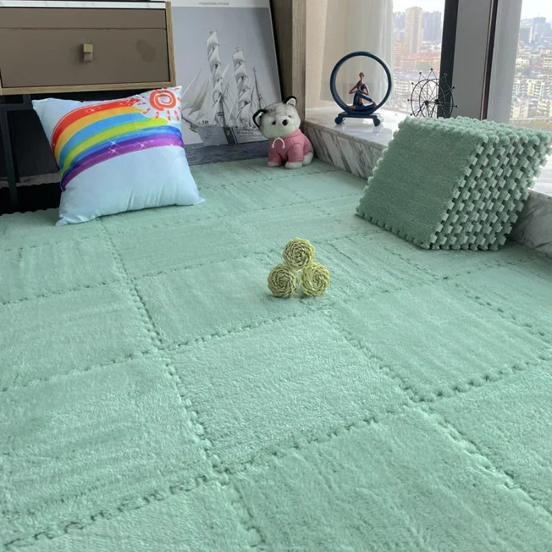 Premium Soft Plush Interlocking Play Mat Tiles – Kids & Home Comfort