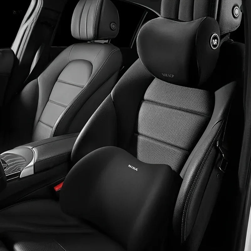 Ergonomic Car Lumbar Support & Seat Cushion Set - Premium Backrest