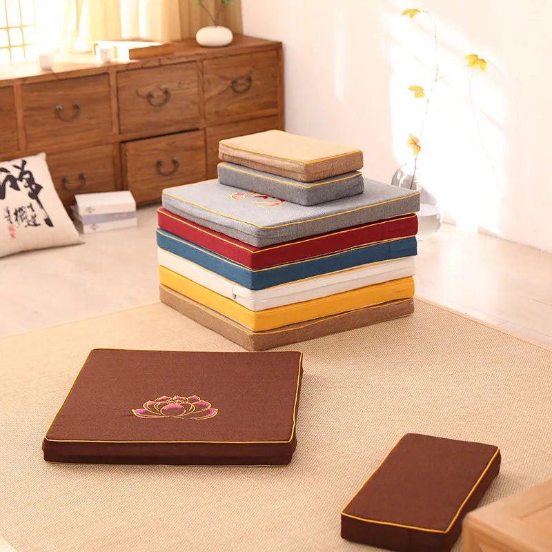 Premium Zen Zafu Meditation Cushion – Thickened Linen Support