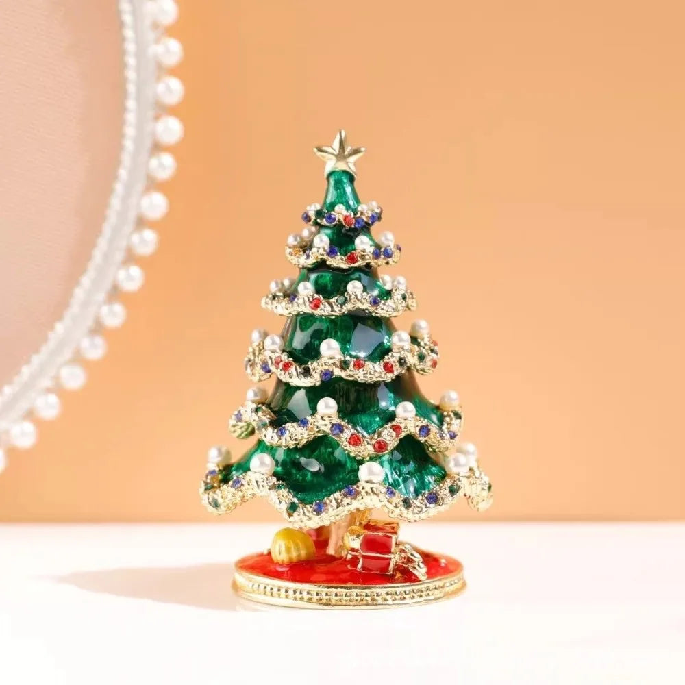 Luxury Enamel Christmas Tree Tabletop Ornament