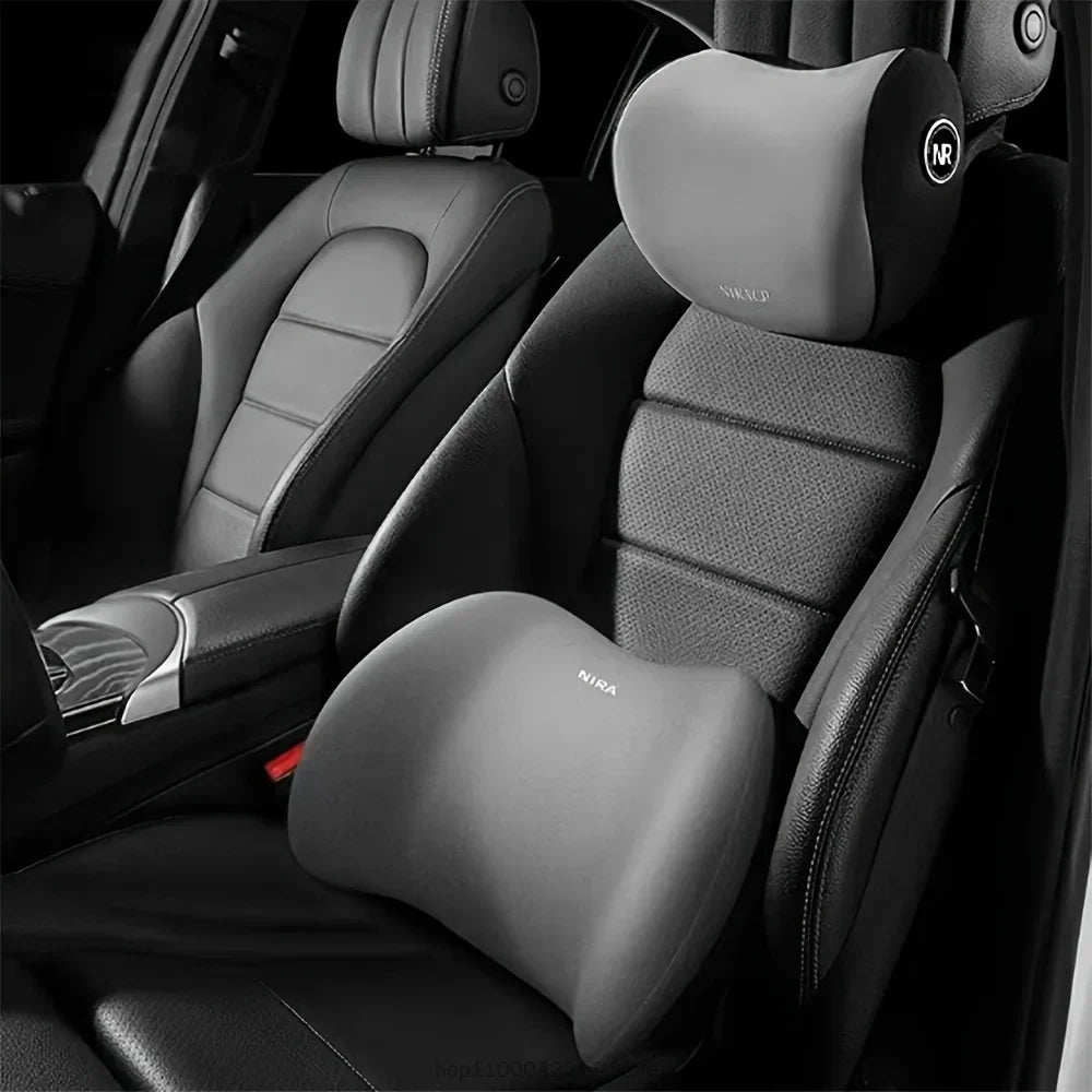 Ergonomic Car Lumbar Support & Seat Cushion Set - Premium Backrest