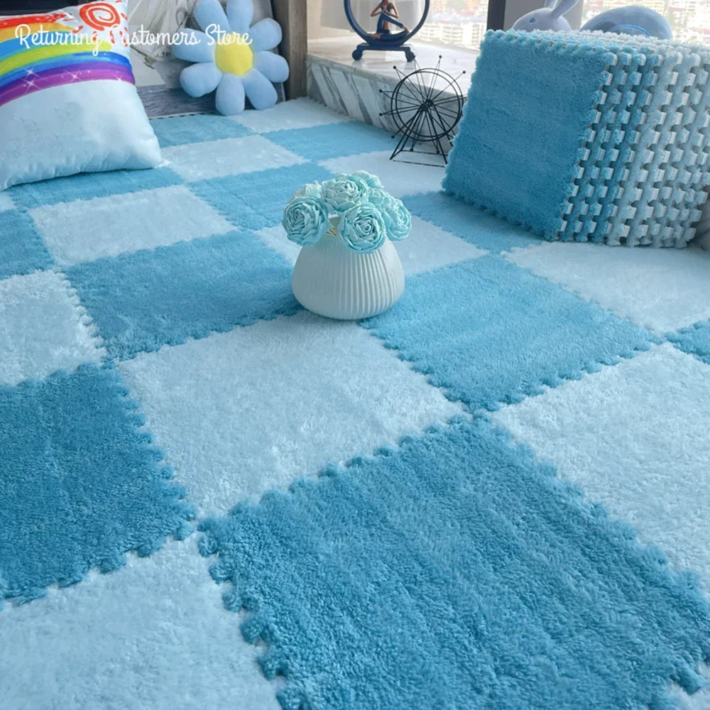 Premium Soft Plush Interlocking Play Mat Tiles – Kids & Home Comfort