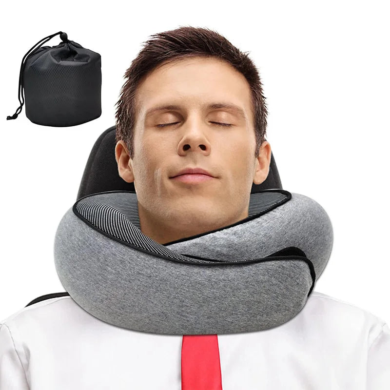 Adjustable Snail-Style Travel Neck Pillow – Ergonomic Support