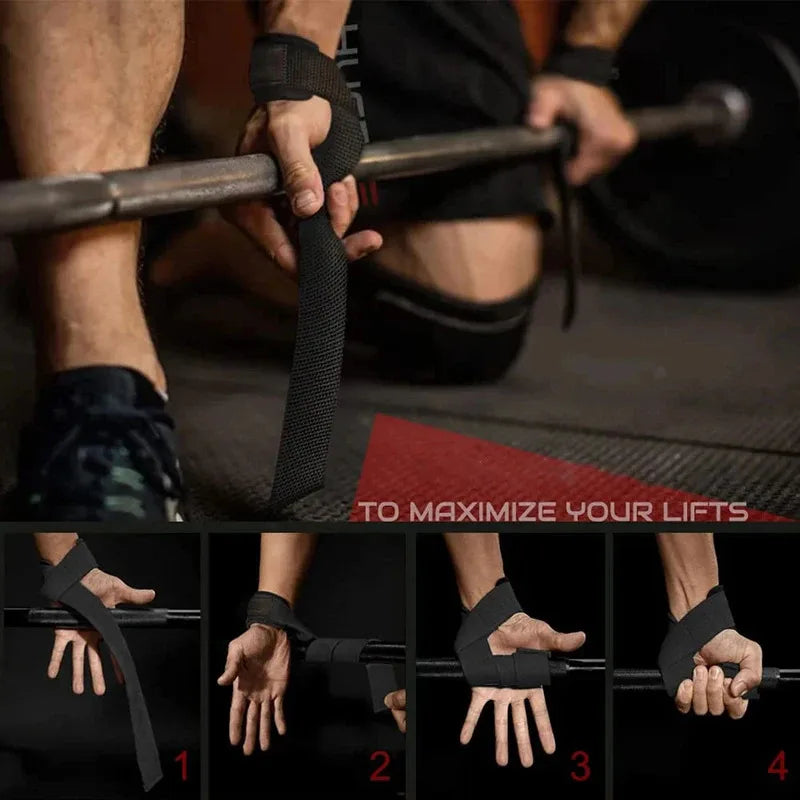 Pro-Grip Non-Slip Weightlifting Wrist Straps