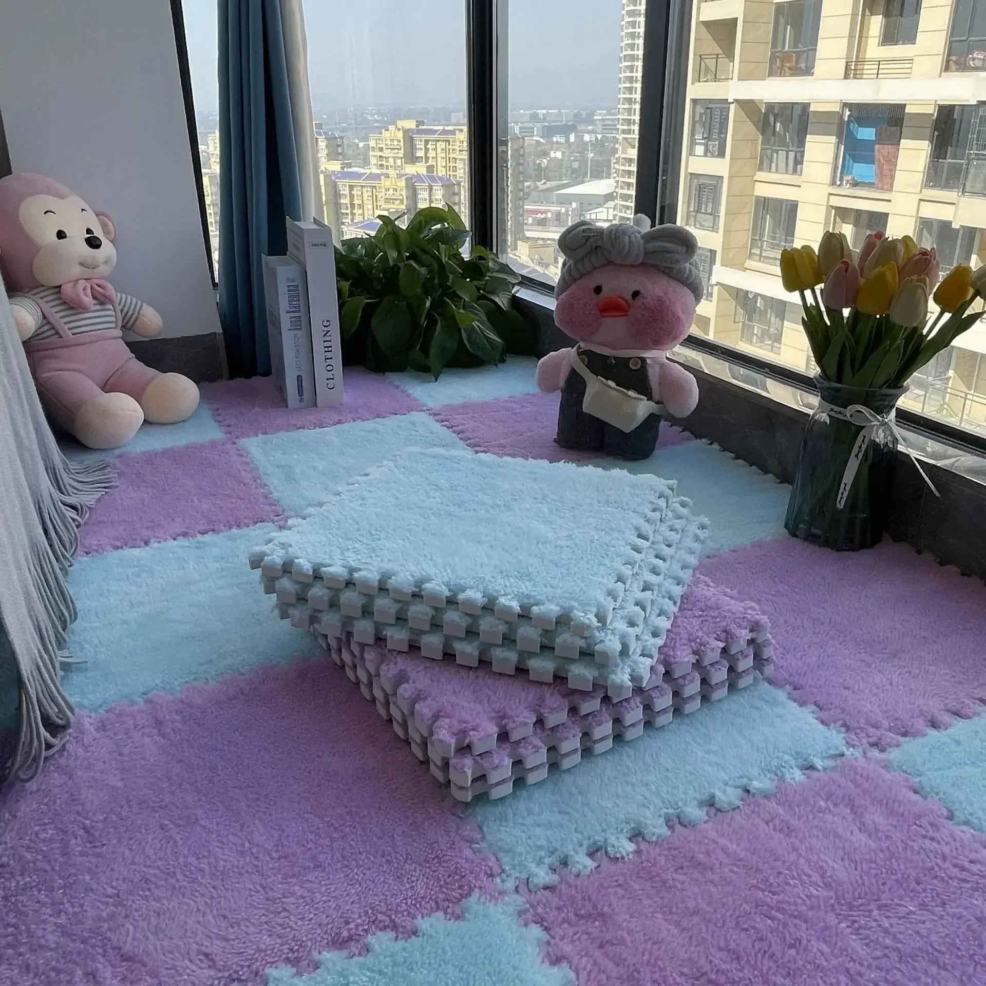 Premium Soft Plush Interlocking Play Mat Tiles – Kids & Home Comfort