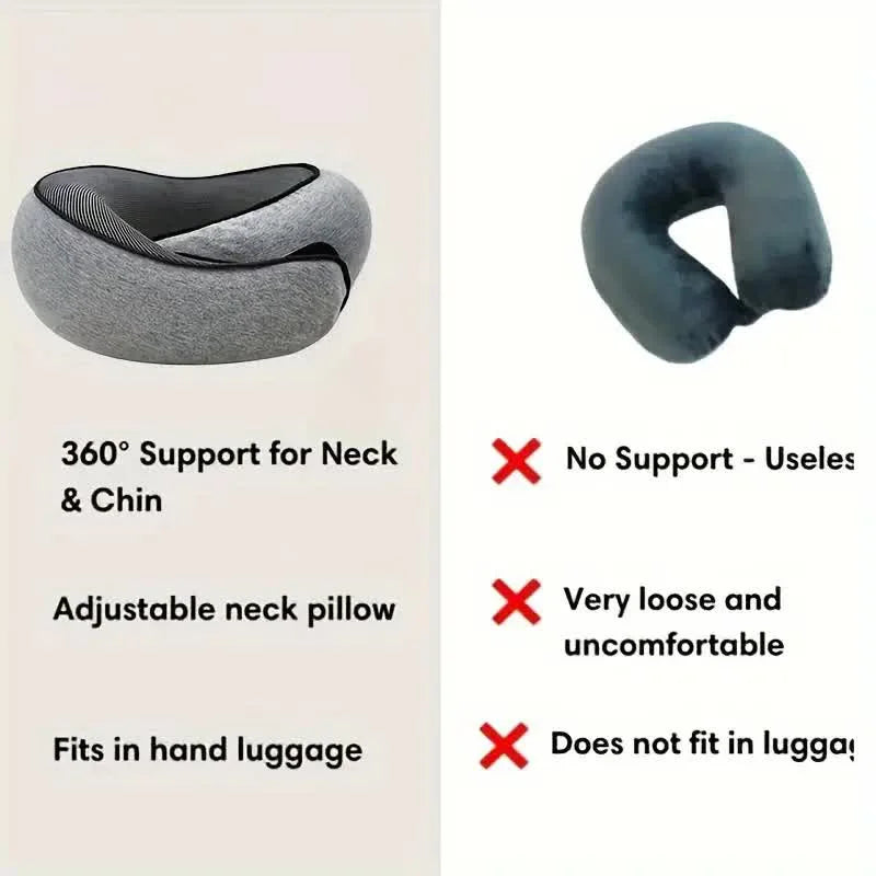 Adjustable Snail-Style Travel Neck Pillow – Ergonomic Support