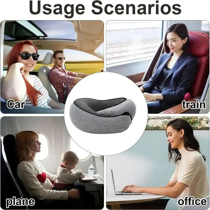 Adjustable Snail-Style Travel Neck Pillow – Ergonomic Support