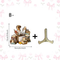 Creative 2D Wooden Reading Girl Figurine - Desktop & Bookshelf Decor