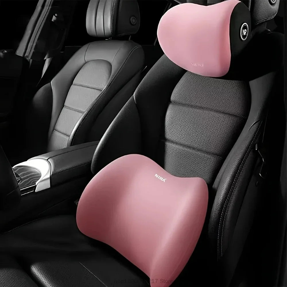 Ergonomic Car Lumbar Support & Seat Cushion Set - Premium Backrest