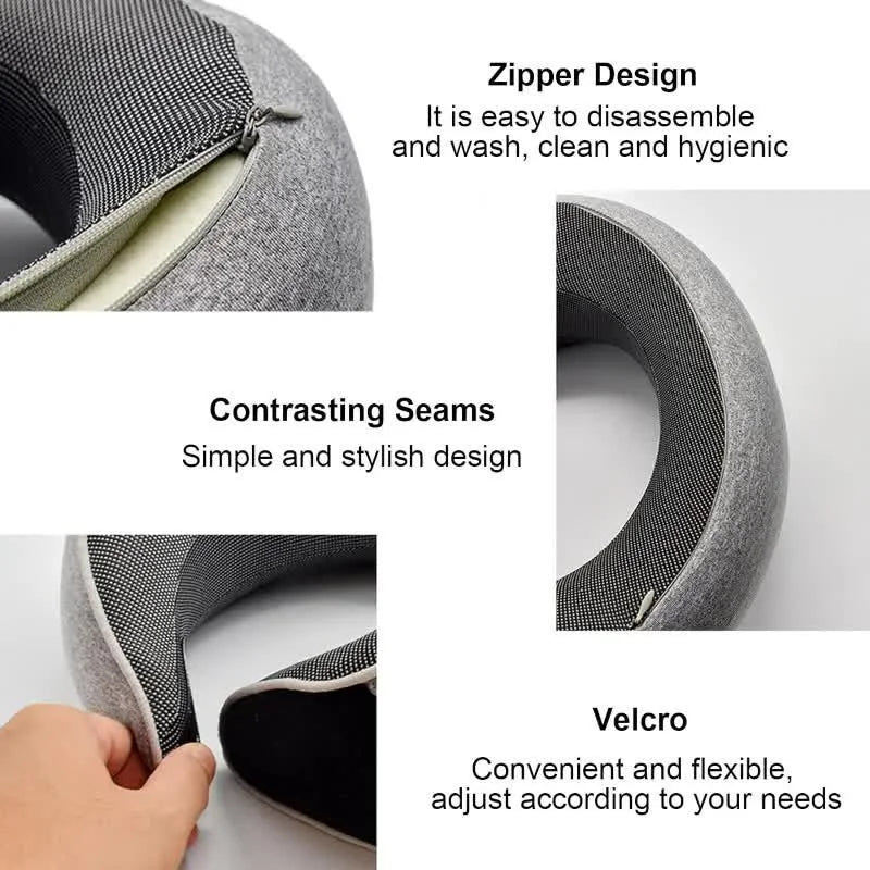 Adjustable Snail-Style Travel Neck Pillow – Ergonomic Support